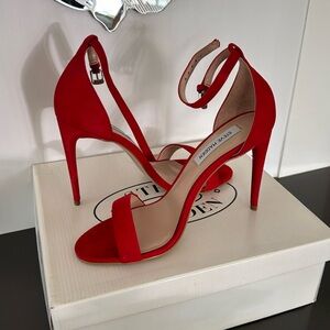 Steve Madden Angelina Red Nubuck Heels